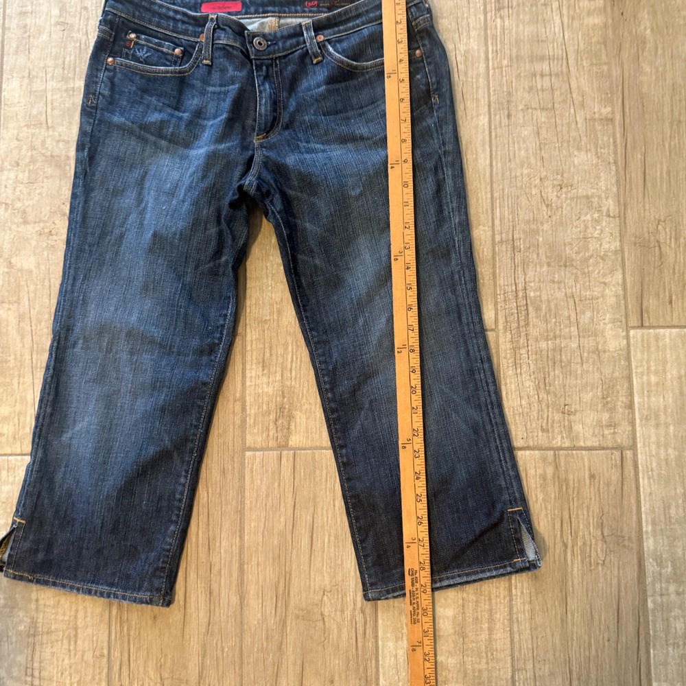 AG Adriano Goldschmied The Athena Dark Wash Cropped Capri‎ Jeans Blue Women 31
